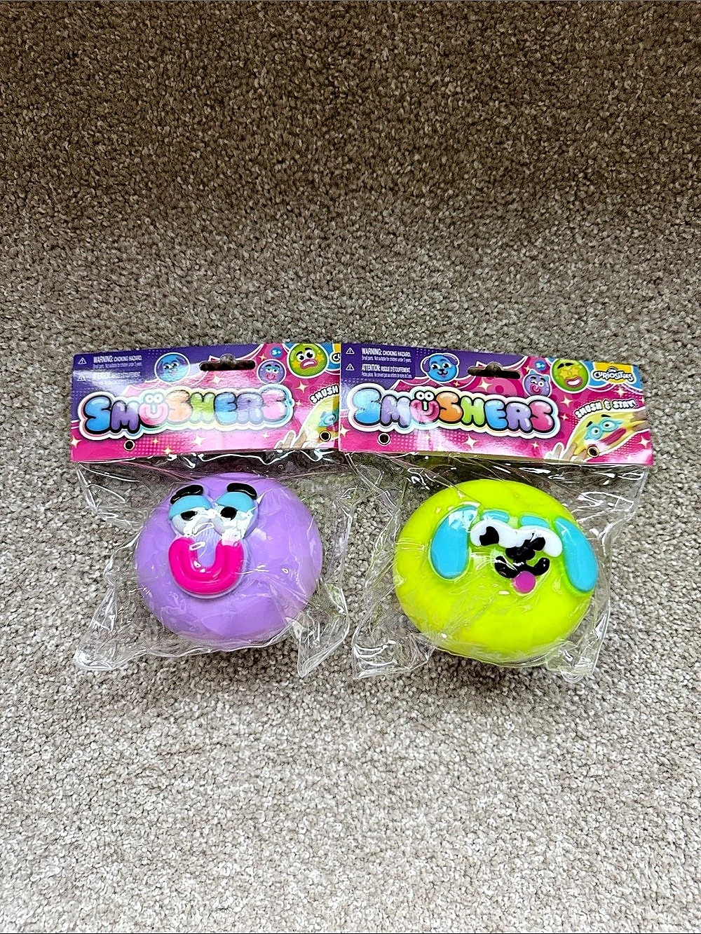 Smüshers Smush & Stay Plush Toys Purple & Green